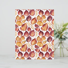 Burgundy & Guld Löv Mönster