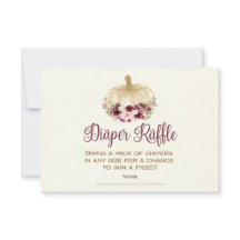 Burgundy Guld Pumpkin Boho Diaper Raffle Infoga
