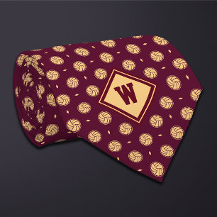 Burgundy Guld Volleyboll Ikon Slips