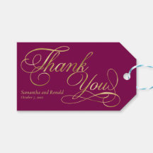 Burgundy & Gulfoljekalligrafi Bröllop