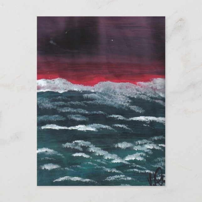 Burgundy Himlar Vykort (Framsida)