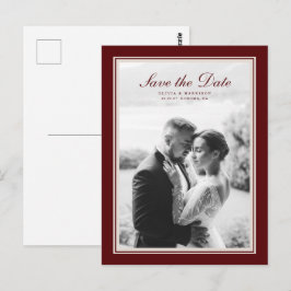 Burgundy Höst Save the Date Postkort Vykort