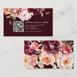 Burgundy-information om vattenfärgen Blommigt och  Tilläggskort
