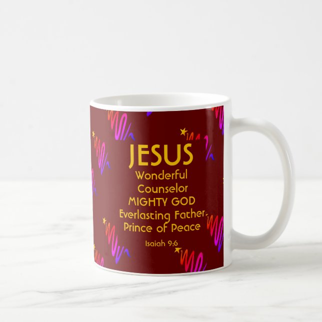 Burgundy Isaiah Jesus jul Kaffemugg (Höger)