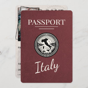 Burgundy Italien Passport Spara Datumet