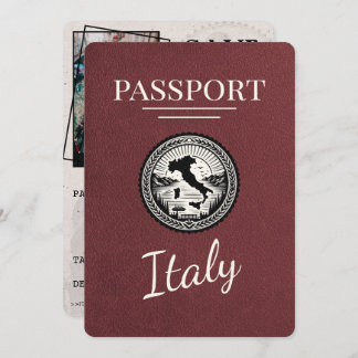Burgundy Italien Passport Spara Datumet