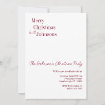 Burgundy jul - minimalt Party