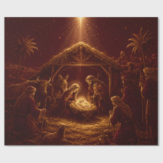 Burgundy julklappspapper presentpapper