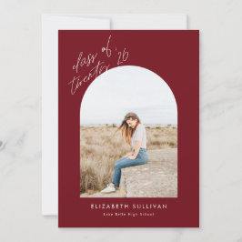 Burgundy-klassen 2025 Arch Photo Studenten Meddelande