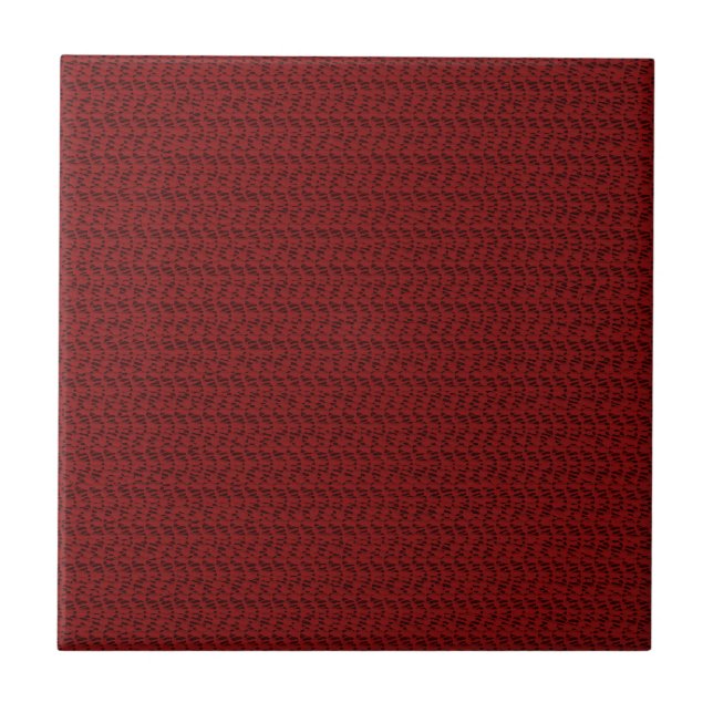 Burgundy kopplar ihop röd väv Look Kakelplatta (Framsidan)