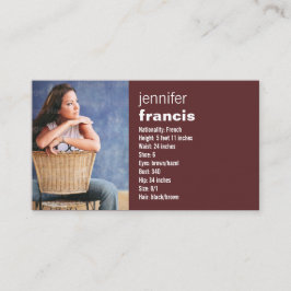 Burgundy korsning mini- kompkort visitkort