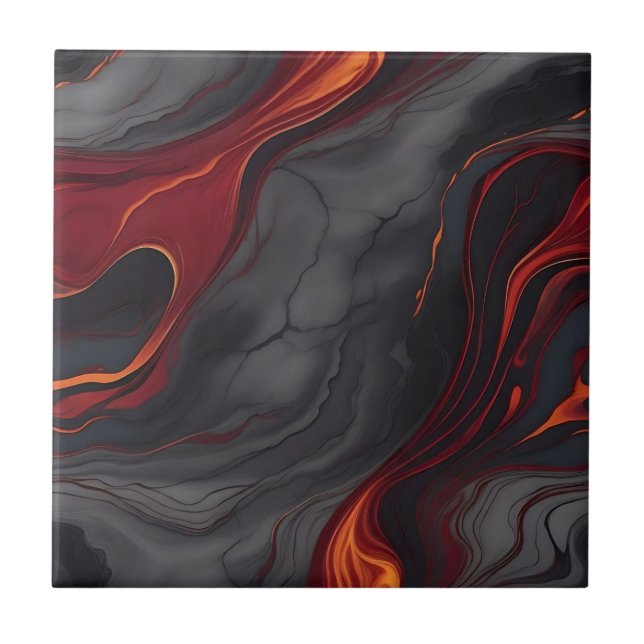 Burgundy Lava Marble Kakelplatta (Framsidan)