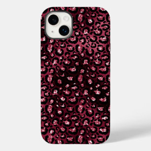 Burgundy Leopard Skriv ut Glitter