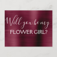 Burgundy Lila Elegant Flower Girl Bröllop