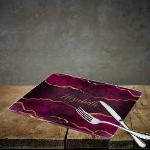 Burgundy lila guld agate marble namn