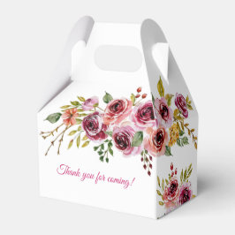 Burgundy Lila Ro Rustic Blommigt Födelsedag Presentaskar