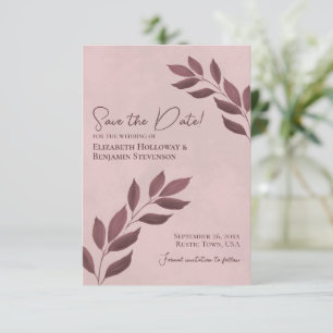 Burgundy Löv på Dusty Ro Elegant bröllop Spara Datumet