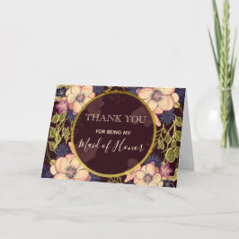 Burgundy Maid of honor Bröllop än du Kort
