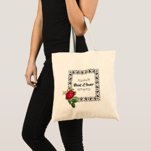 Burgundy Maid of honor Honor Gift Tygkasse