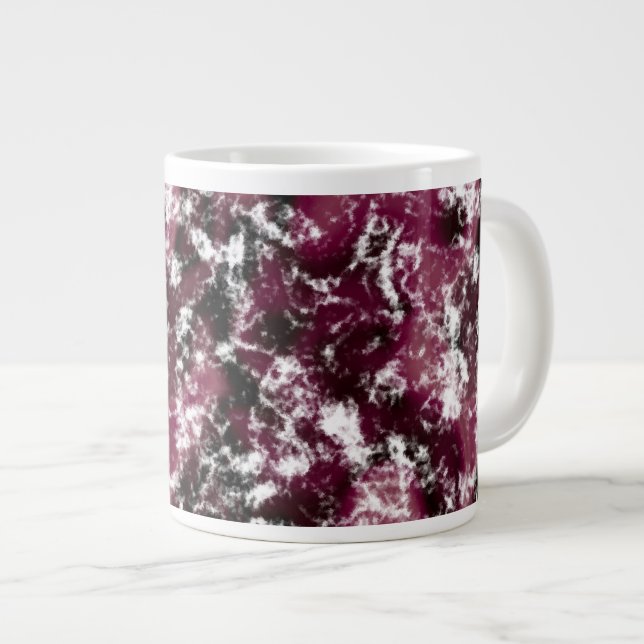 Burgundy Marble Abstrakt Jumbo Mugg (Framsida höger)