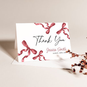 Burgundy Maroon Bow Tack Kort