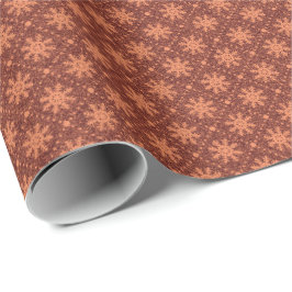 Burgundy Maroon Copper Snöflingor Net Helgdagars Presentpapper