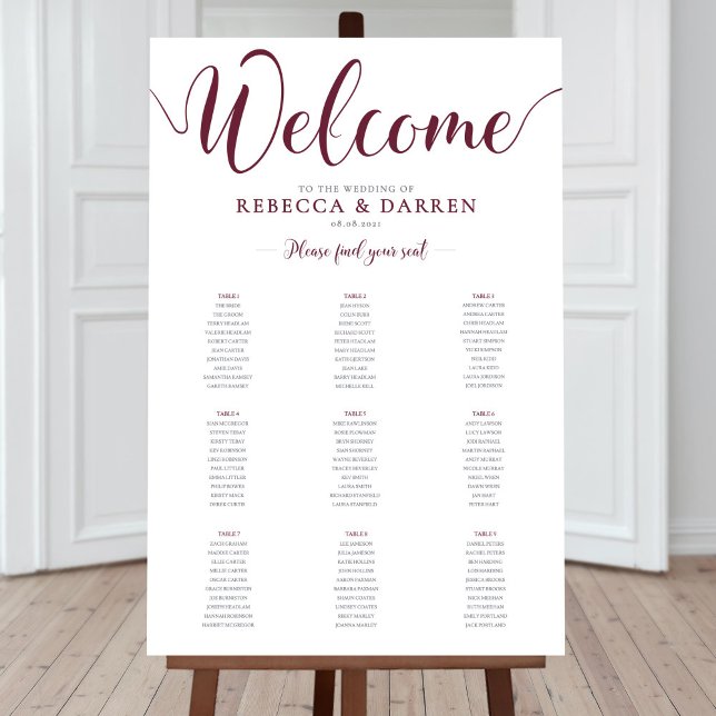 Burgundy Maroon Deep Red Seite 9 bord Poster (Skapare uppladdad)