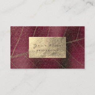 Burgundy Maroon Guld Sapphire Sepia Foil Botanical Visitkort