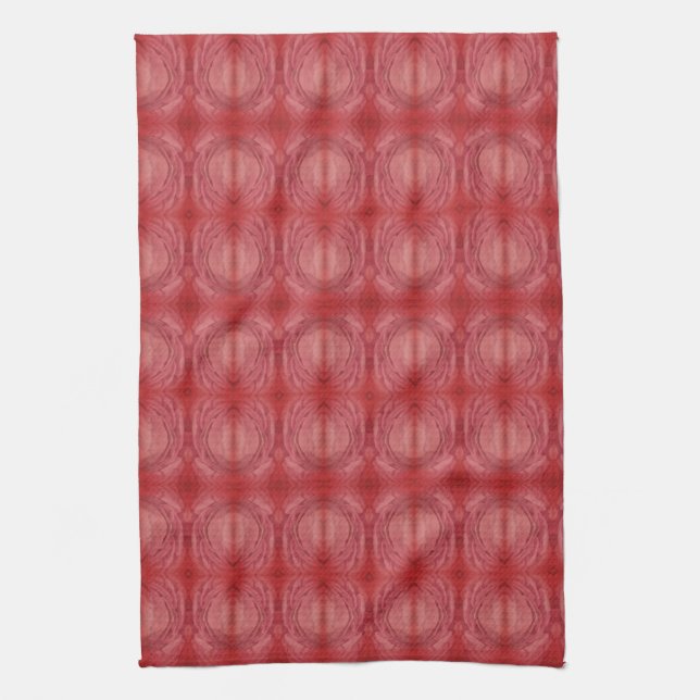 Burgundy Maroon Mönster Faux Batik Kitchen Towels Kökshandduk (Vertikal)
