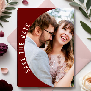 Burgundy Maroon Photo Elegant Blommigt Fall Weddin Spara Datumet