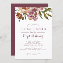 Burgundy Marsala Fall Blommigt Möhippa