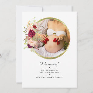 Burgundy-Marsala och  Gravid-meddelande Meddelande