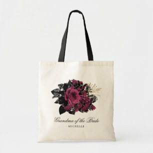 Burgundy - Marsala och Guld Grandma of the Bride Tygkasse
