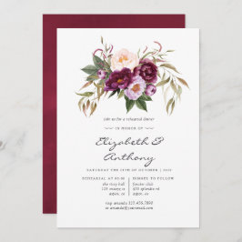 Burgundy - Marsala och Persikodagen Inbjudningar