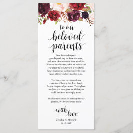 Burgundy Marsala, tack för att du fick ett tackkor Program