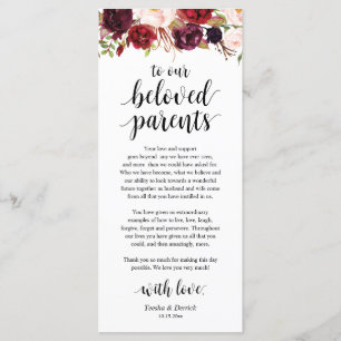 Burgundy Marsala, tack för att du fick Ställe Program