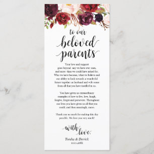 Burgundy Marsala, tack för att du fick Ställe Program