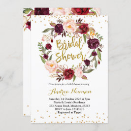 burgundy marsalainbjudningskort för möhippan inbjudningar