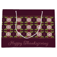 Burgundy med Blommönster