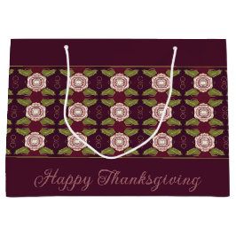 Burgundy med Blommönster