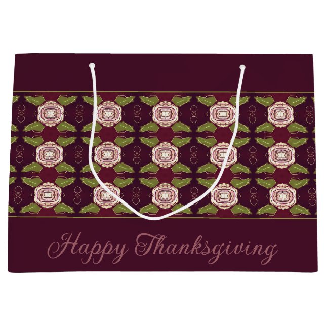 Burgundy med Blommönster (Framsidan)