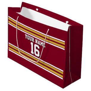 Burgundy med Guld White Rand Team Jersey