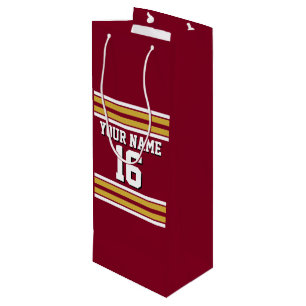 Burgundy med Guld White Rand Team Jersey