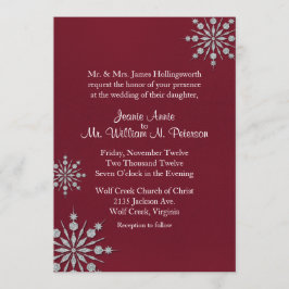 Burgundy med inbjudan till Winter Wedding i Snöfli