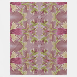 Burgundy med oliv grönt fleecefilt