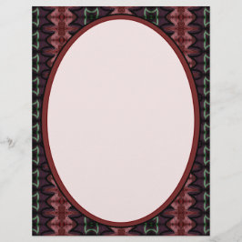 Burgundy med rosa brevhuvud