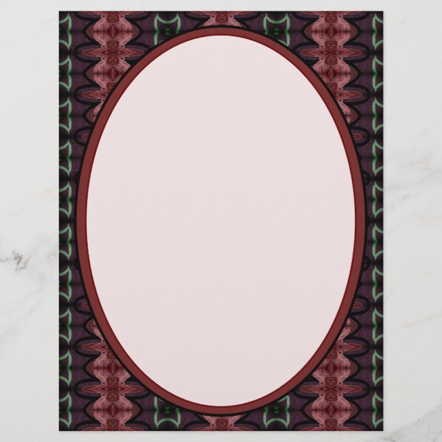 Burgundy med rosa brevhuvud (Framsida)