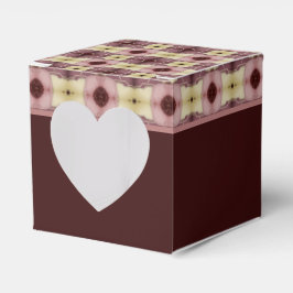 Burgundy med Rosa Mönster Presentaskar