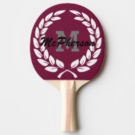 Burgundy med Victory Wandan och Monogram/Namn Pingisracket