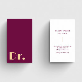 Burgundy Medical Healthcare Läkare Physician Visitkort